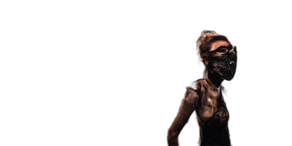 mask, face, creature, 3d render transparent PNG cut-out