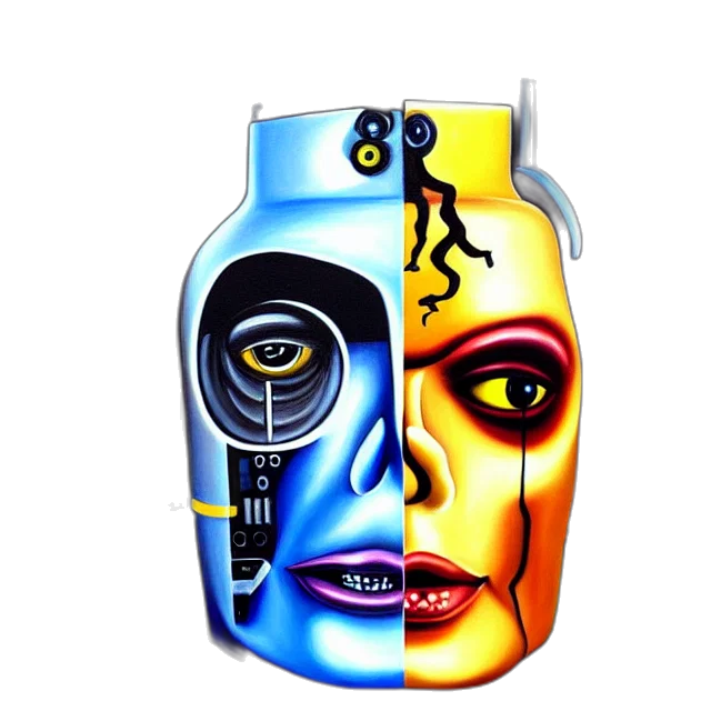 mask, robot, bottle, face transparent PNG cut-out