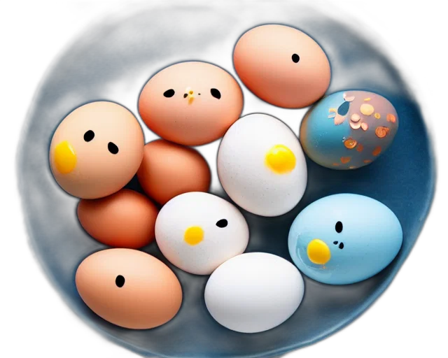 photorealistic, 3d render, concept art, eggs transparent PNG cut-out