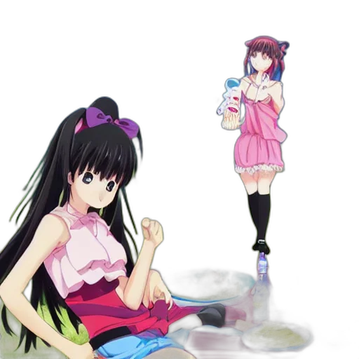 food, dress, vaporwave, anime transparent PNG cut-out