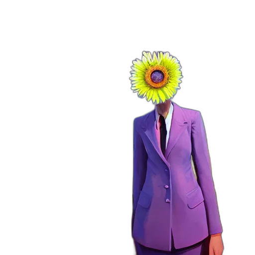 flower, jacket, staff, mask transparent PNG cut-out