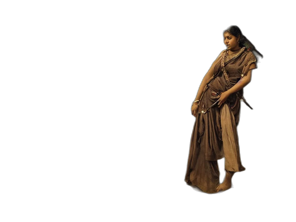 dress, staff, jewelry, weapon transparent PNG cut-out