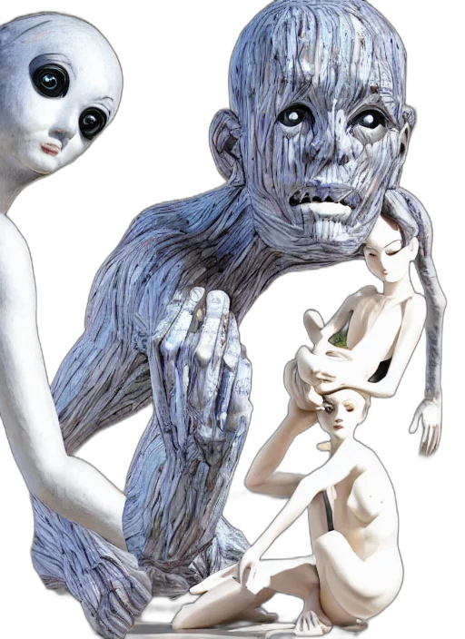creature, mask, robot, staff transparent PNG cut-out