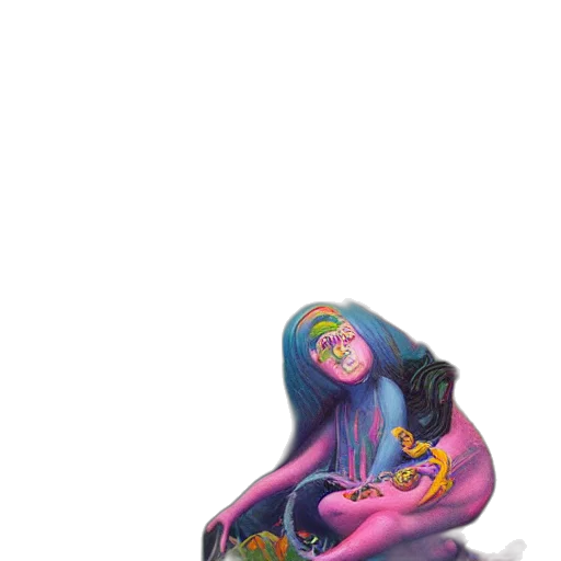 creature, hair, dress, concept art transparent PNG cut-out