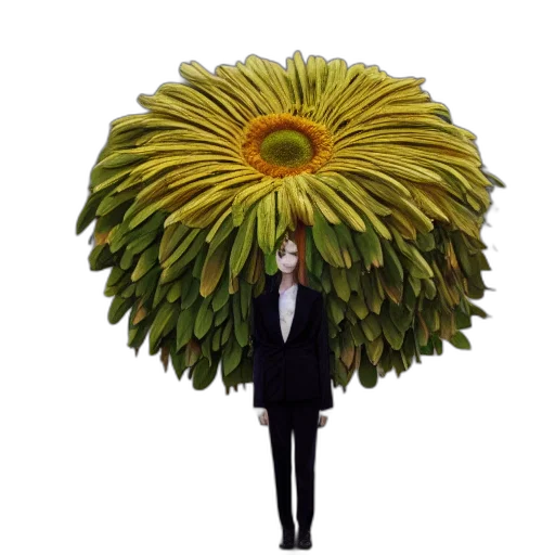 flower, jacket, umbrella, creature transparent PNG cut-out