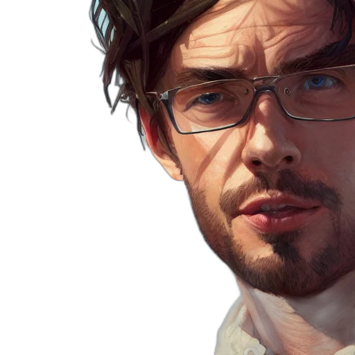 face, photorealistic, concept art, oil painting transparent PNG cut-out