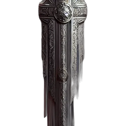 sword, staff, weapon, crown transparent PNG cut-out