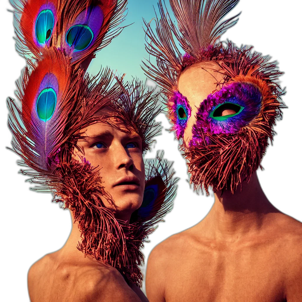 mask, face, hair, concept art transparent PNG cut-out