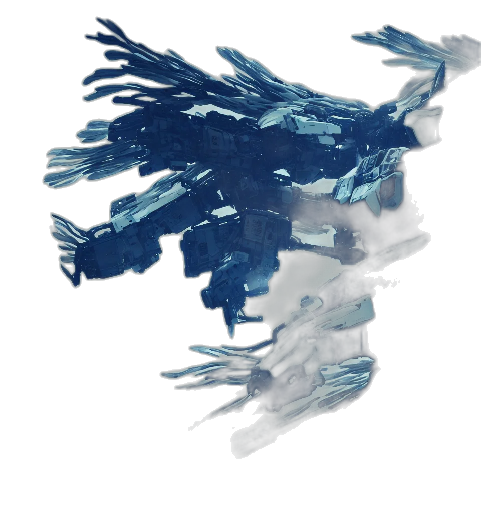 robot, dragon, hair, creature transparent PNG cut-out