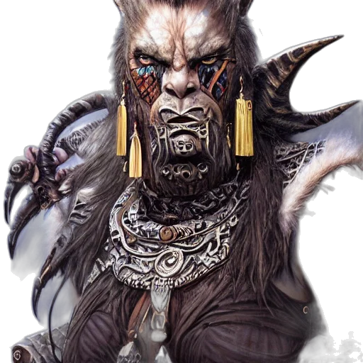 face, creature, staff, mask transparent PNG cut-out