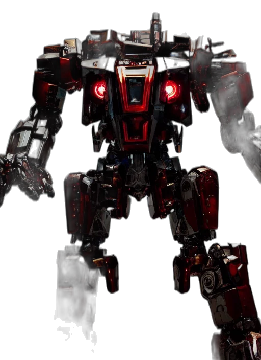 robot, weapon, concept art, 3d render transparent PNG cut-out