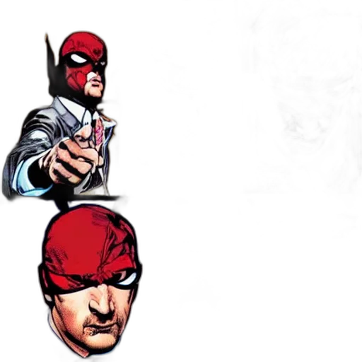 comic book art, concept art, red, matt transparent PNG cut-out