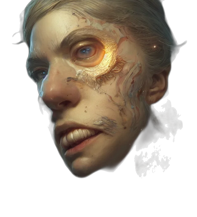 face, mask, robot, creature transparent PNG cut-out