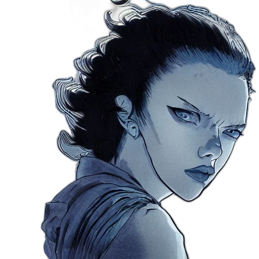 comic book art, concept art, fantasy art, blue transparent PNG cut-out