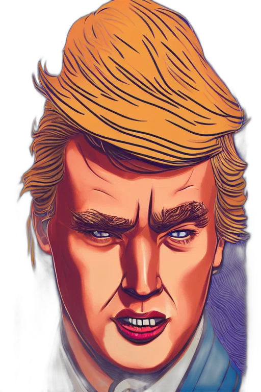face, mask, comic book art, cartoon transparent PNG cut-out