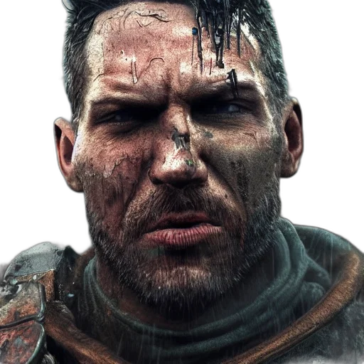 face, weapon, sword, concept art transparent PNG cut-out