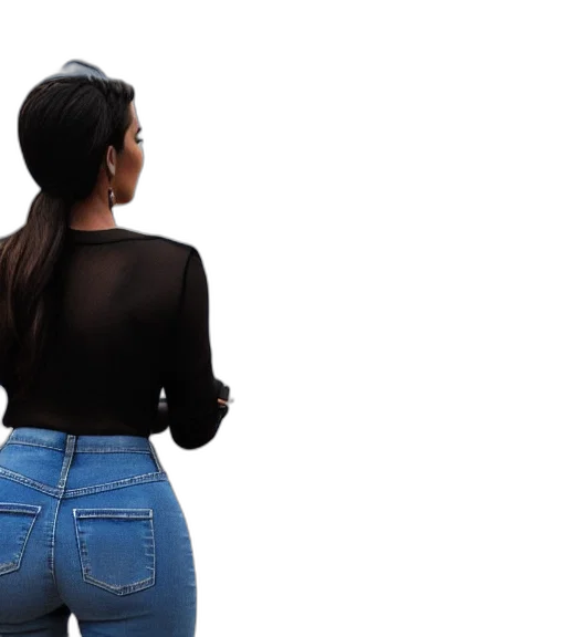 jacket, dress, hair, rear transparent PNG cut-out
