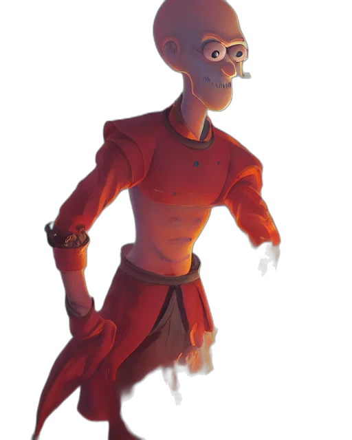 robot, staff, mask, creature transparent PNG cut-out