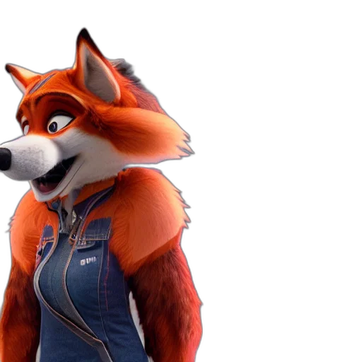 jacket, animal, concept art, 3d render transparent PNG cut-out