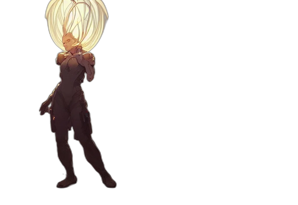 hair, staff, crown, mask transparent PNG cut-out
