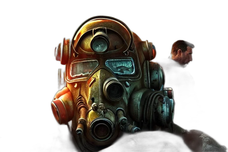 robot, weapon, mask, face transparent PNG cut-out