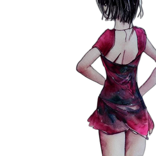 dress, jacket, watercolor, concept art transparent PNG cut-out