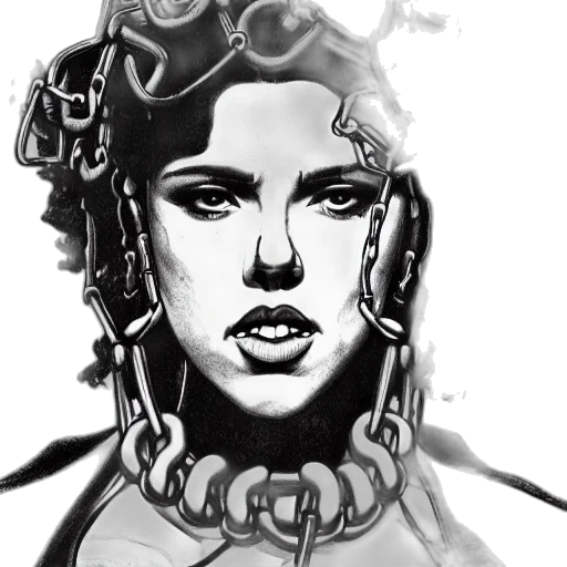 face, comic book art, cyberpunk, concept art transparent PNG cut-out