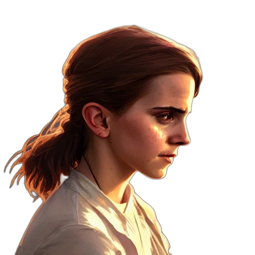 face, staff, hair, jacket transparent PNG cut-out