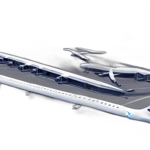 concept art, 3d render, airport, traffic transparent PNG cut-out