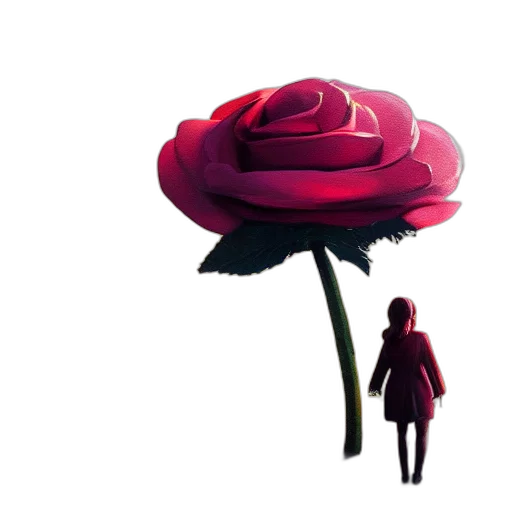 flower, dress, concept art, 3d render transparent PNG cut-out