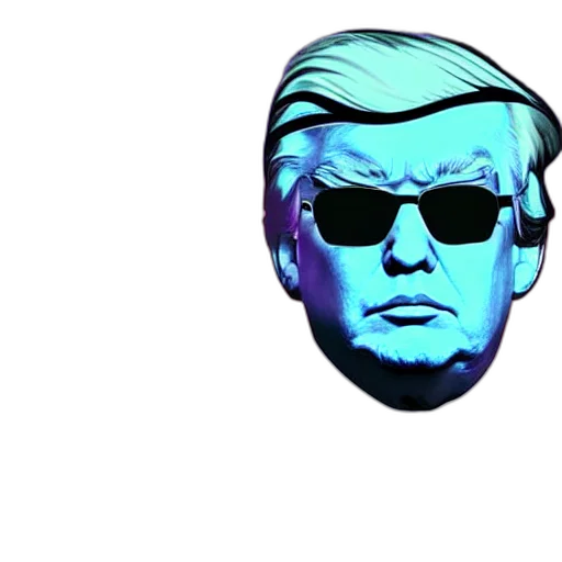 mask, face, vaporwave, cartoon transparent PNG cut-out