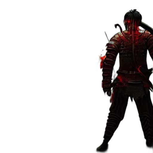 jacket, staff, weapon, creature transparent PNG cut-out