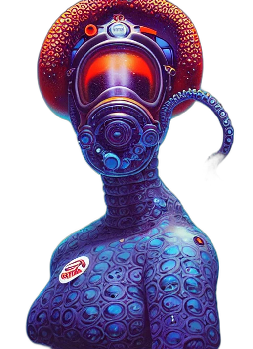 robot, mask, bottle, staff transparent PNG cut-out