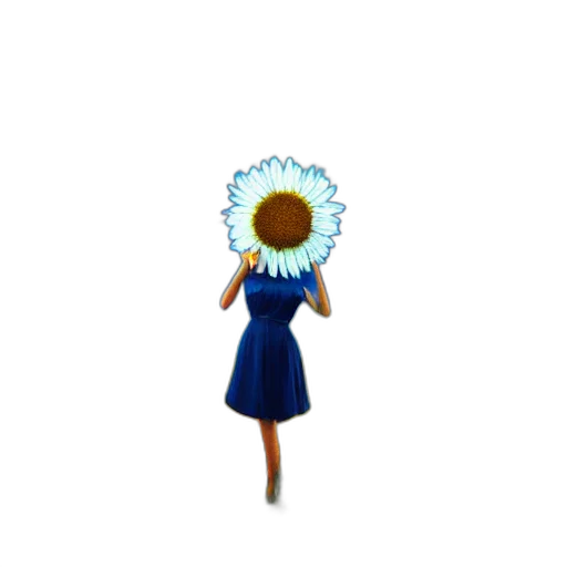 flower, dress, staff, crown transparent PNG cut-out