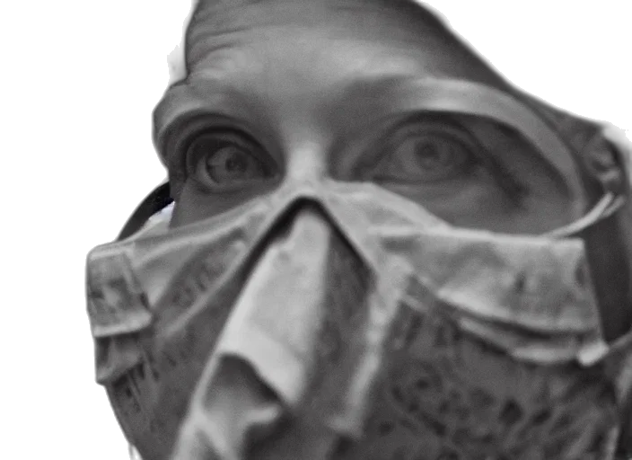 mask, face, creature, photorealistic transparent PNG cut-out