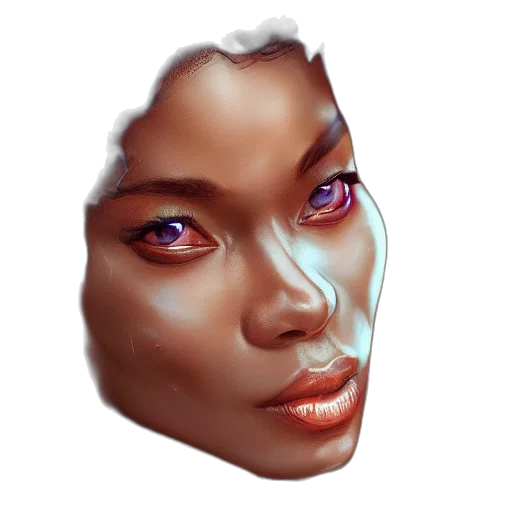 face, photorealistic, fantasy art, concept art transparent PNG cut-out