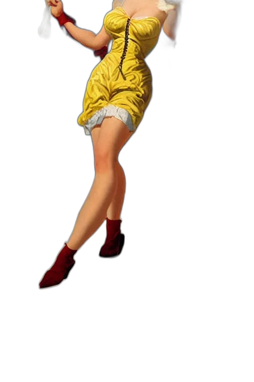 dress, shoes, jacket, staff transparent PNG cut-out
