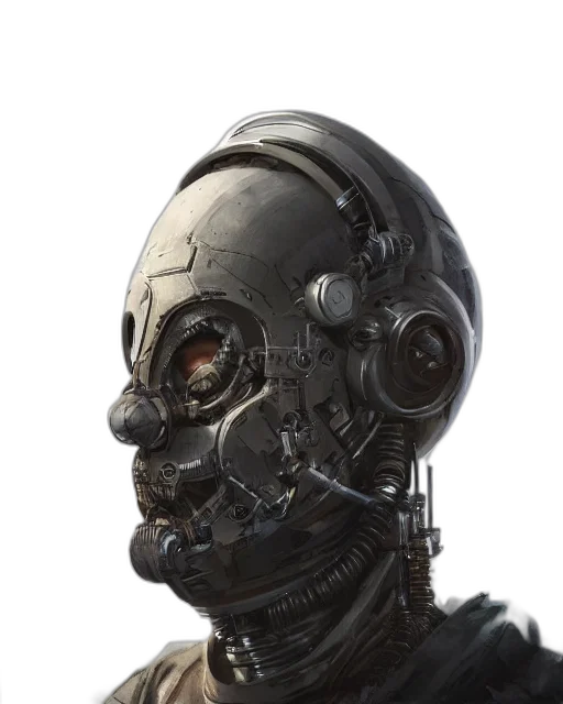 robot, mask, face, creature transparent PNG cut-out