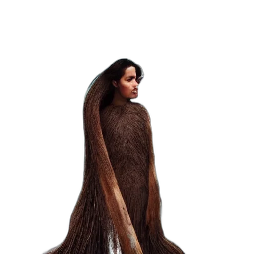 hair, dress, creature, animal transparent PNG cut-out