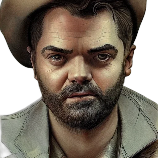 face, hat, photorealistic, concept art transparent PNG cut-out