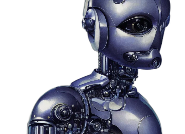 robot, cyberpunk, concept art, 3d render transparent PNG cut-out