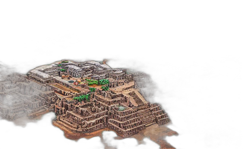 building, 3d render, concept art, pixel art transparent PNG cut-out