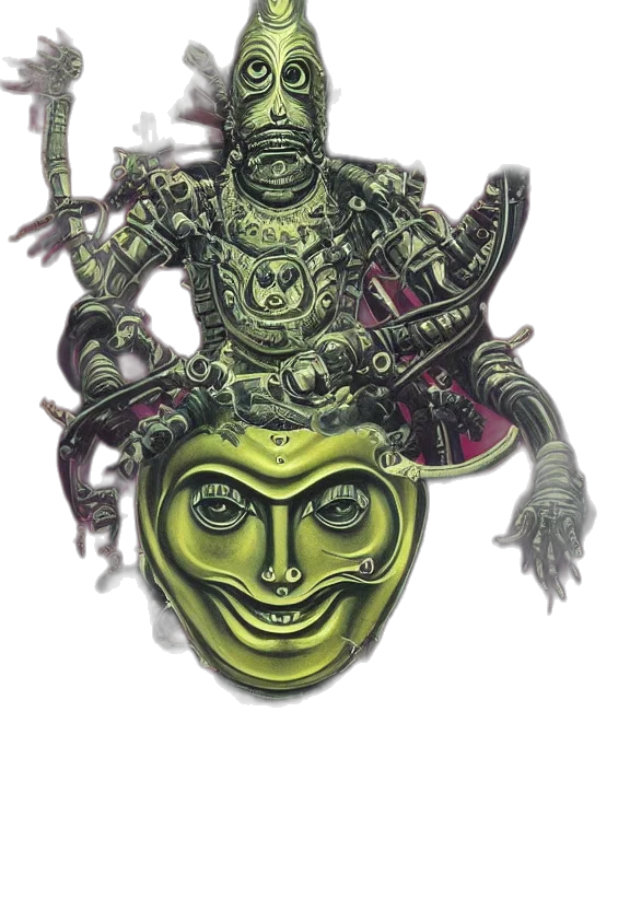 mask, creature, face, crown transparent PNG cut-out