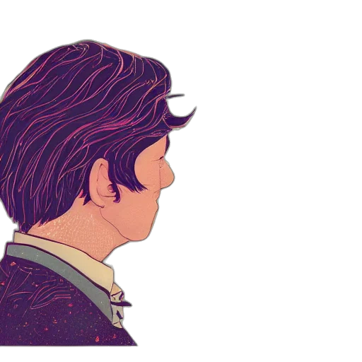 hair, jacket, face, crown transparent PNG cut-out