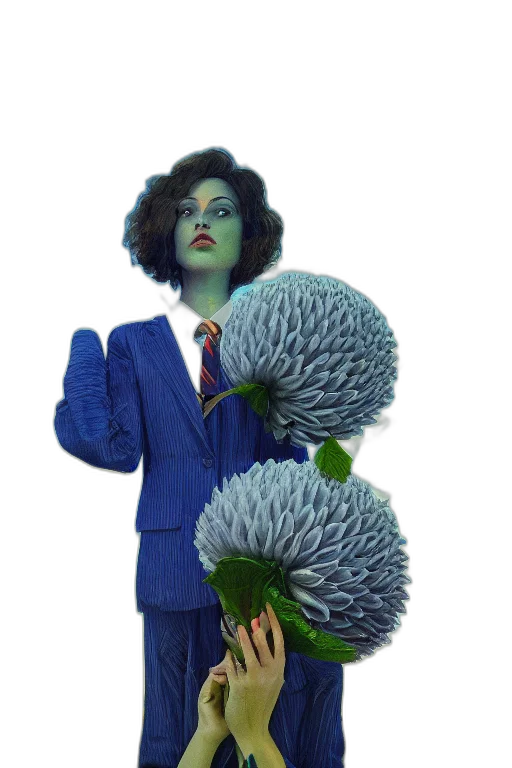 staff, flower, jacket, concept art transparent PNG cut-out