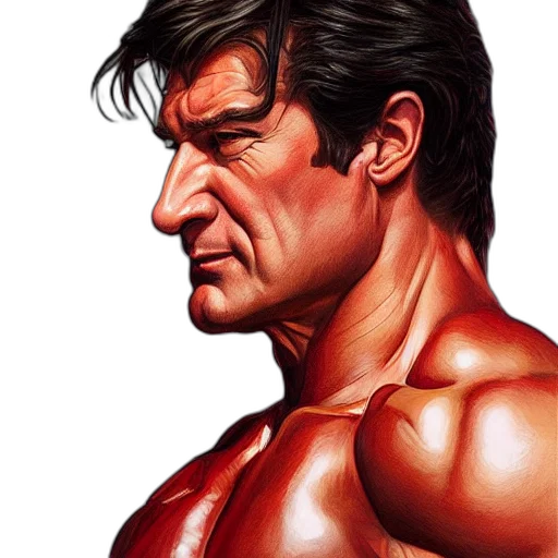 face, photorealistic, comic book art, concept art transparent PNG cut-out