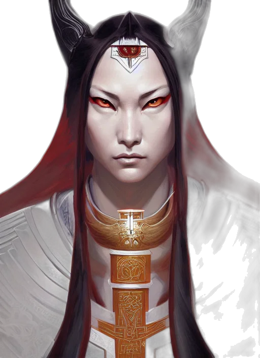 face, staff, crown, fantasy art transparent PNG cut-out