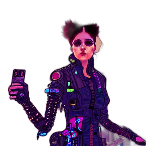 jacket, robot, cyberpunk, concept art transparent PNG cut-out