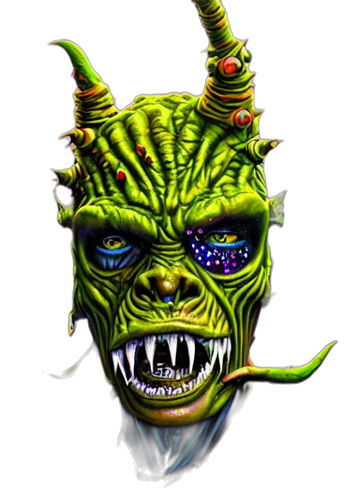 mask, face, creature, staff transparent PNG cut-out