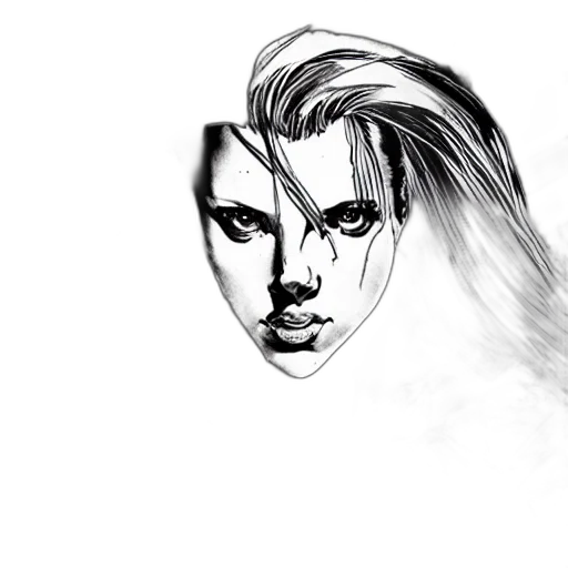 face, hair, mask, creature transparent PNG cut-out